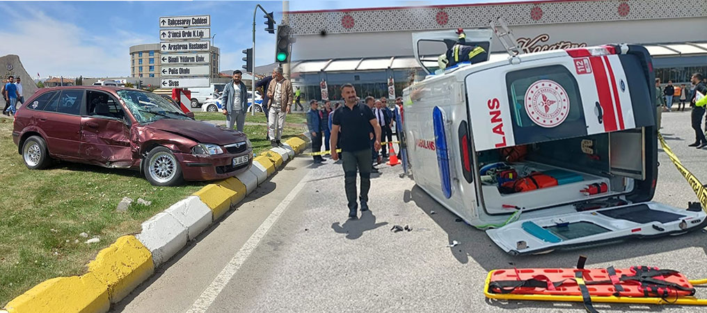 Erzincan'da Otomobil İle Ambulans Çarpıştı: 6 Yaralı