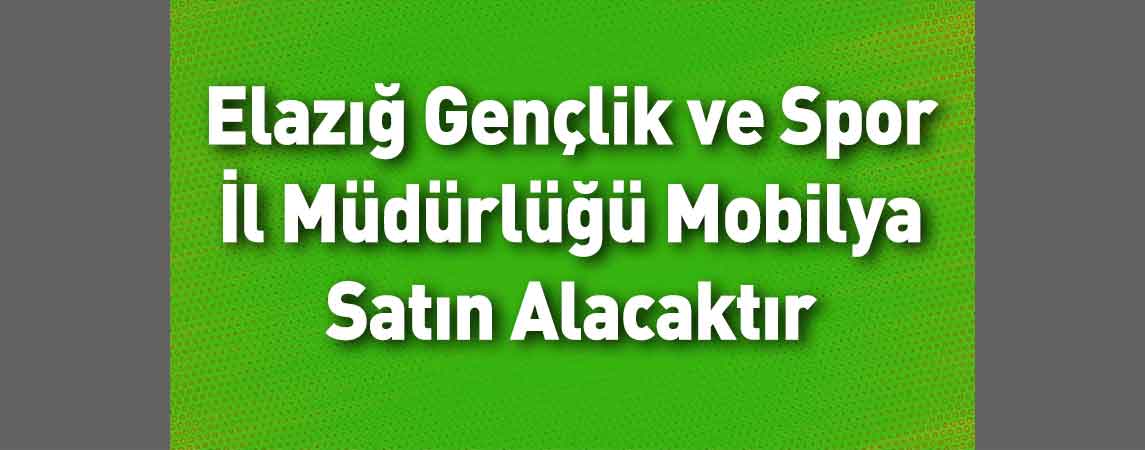 Elazığ Gençlik ve Spor İl Müdürlüğü Mobilya Satın Alacaktır