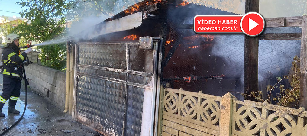 Erzincan’da Garajda Çıkan Yangın Korkuttu