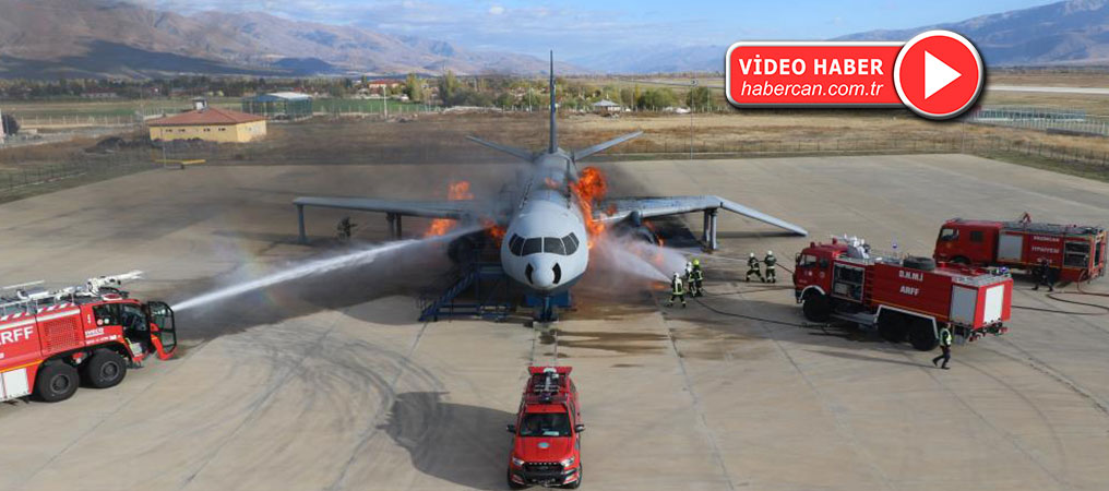 Erzincan’da Gerçeği Aratmayan Uçak Kazası Tatbikatı