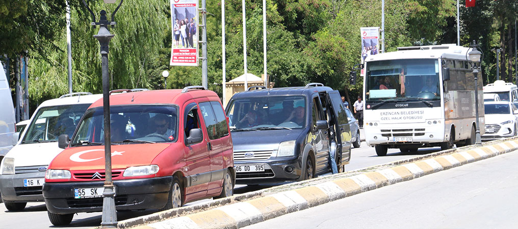 Erzincan’da Trafiğe Kayıtlı Araç Sayısı 67 Bini Geçti