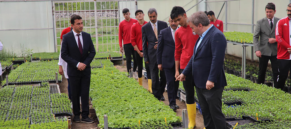 Tarım Lisesi Öğrencileri Okul Bahçesindeki Serada Organik Sebzeler Yetiştiriyor